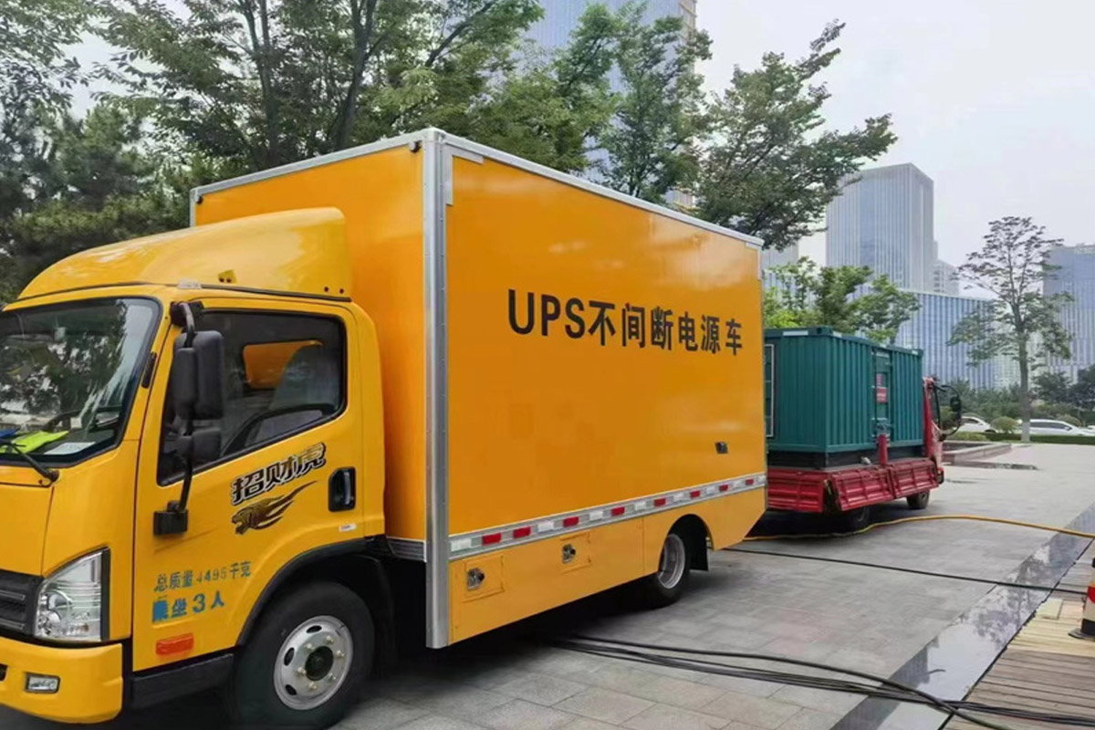 石家庄发电机租赁施工现场