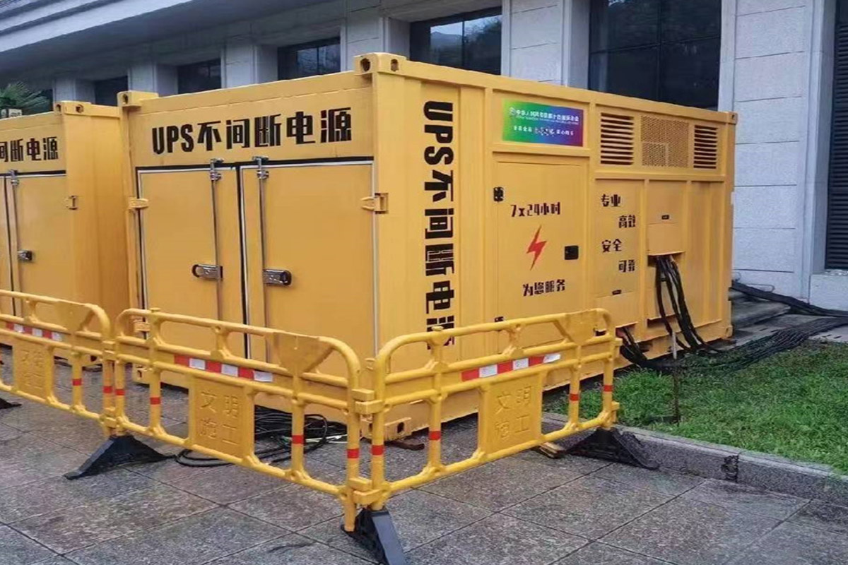 石家庄发电机租赁施工现场